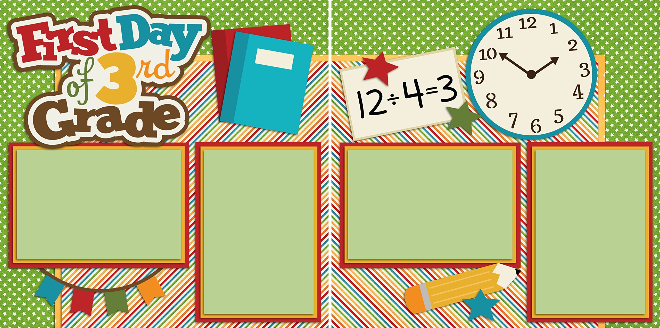 Pierwszy dzień szkoły PREK - 5. zestaw do scrapbookingu - 8 układów podwójnych stron