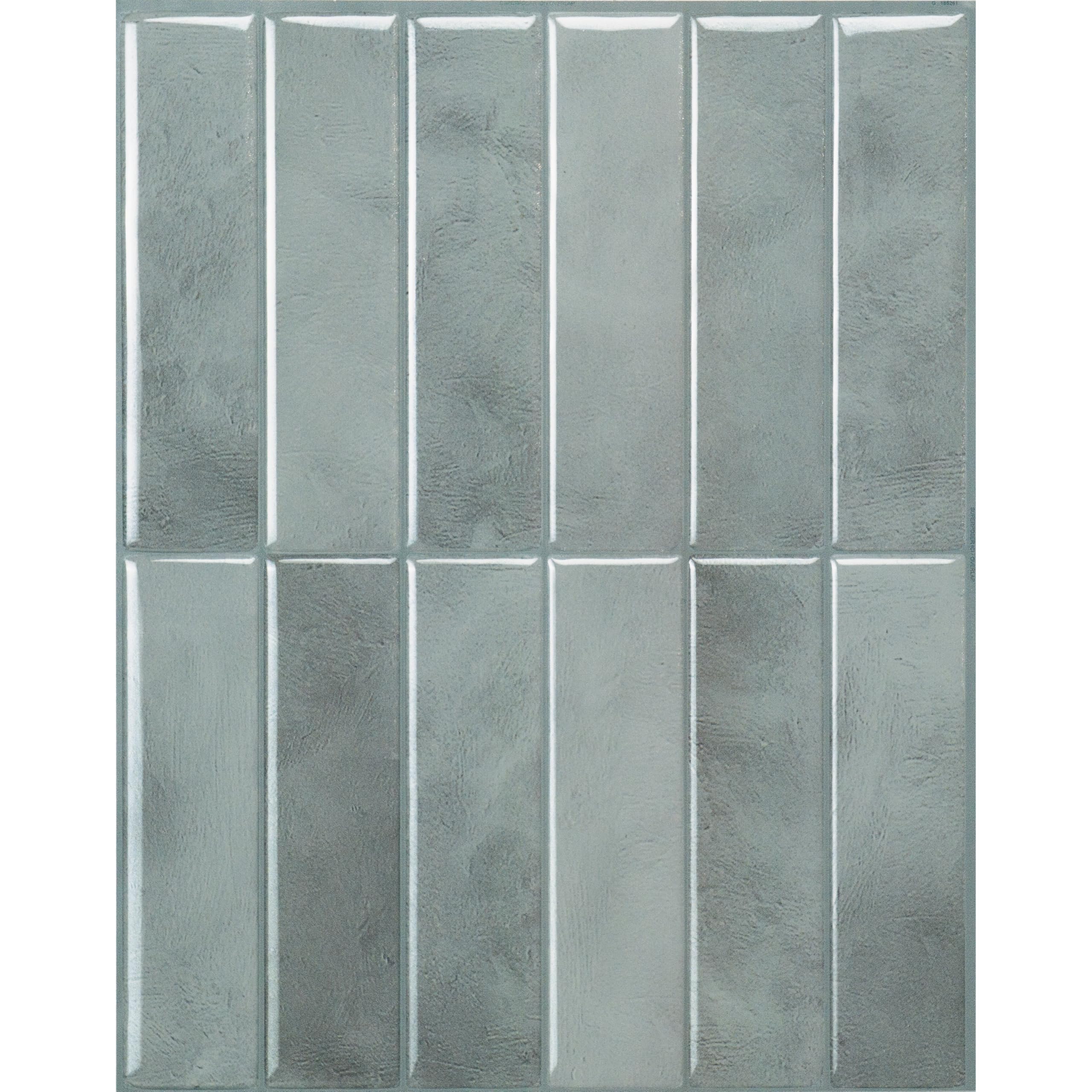 SMART TILES Peel and Stick Backsplash - 5 Sheets of 11.43" x 9" - 3D Adhesive Peel and Stick Tile Backsplash for Kitchen, Bathroom, Wall Tile