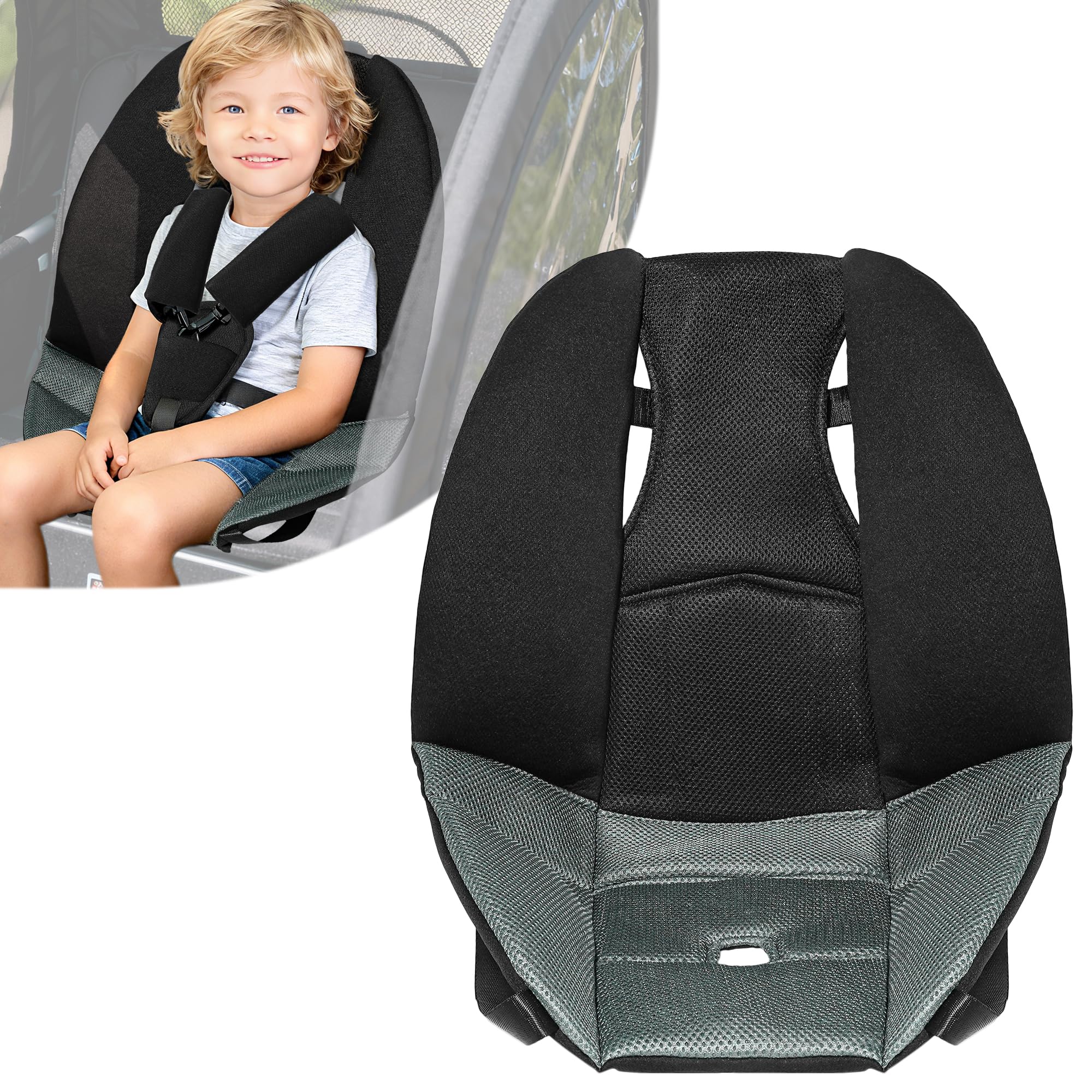 Sitzauflage für Kinderanhänger – Gepolstertes Komfortkissen für Fahrradanhänger & Kinderwagen | Atmungsaktiv, stützend & universell passend | Für Babys & Kleinkinder