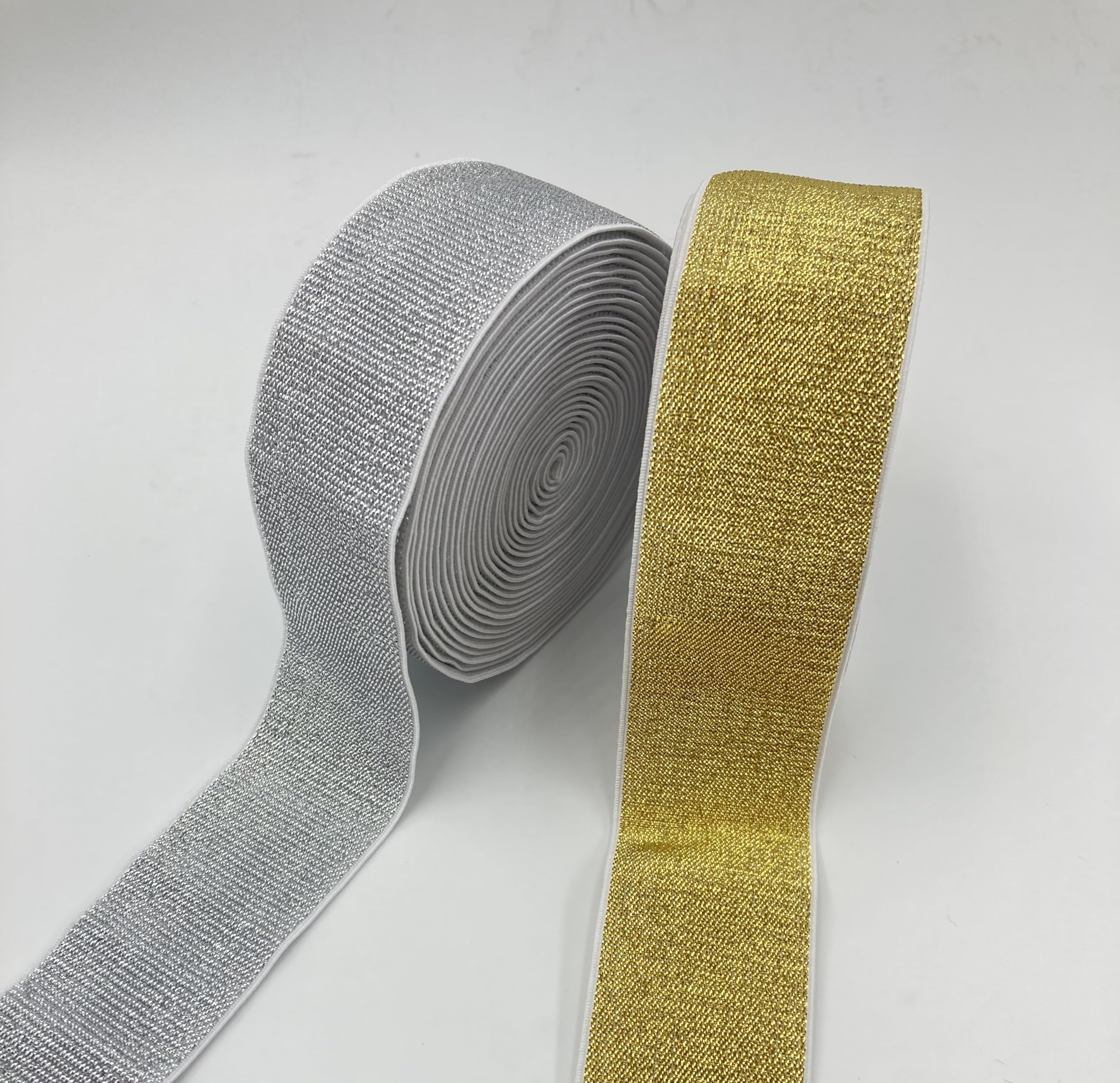 GORGECRAFT Glitzer Gummiband 6m - 4cm Breites Goldenes Stretchband Für Nähen & Basteln