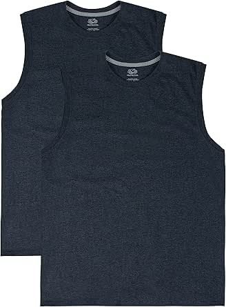 Fruit of the Loom Eversoft katoenen T-shirts voor heren, ademend en vochtafvoerend met geurcontrole, maten S-4x, 2 Pack Paars, M