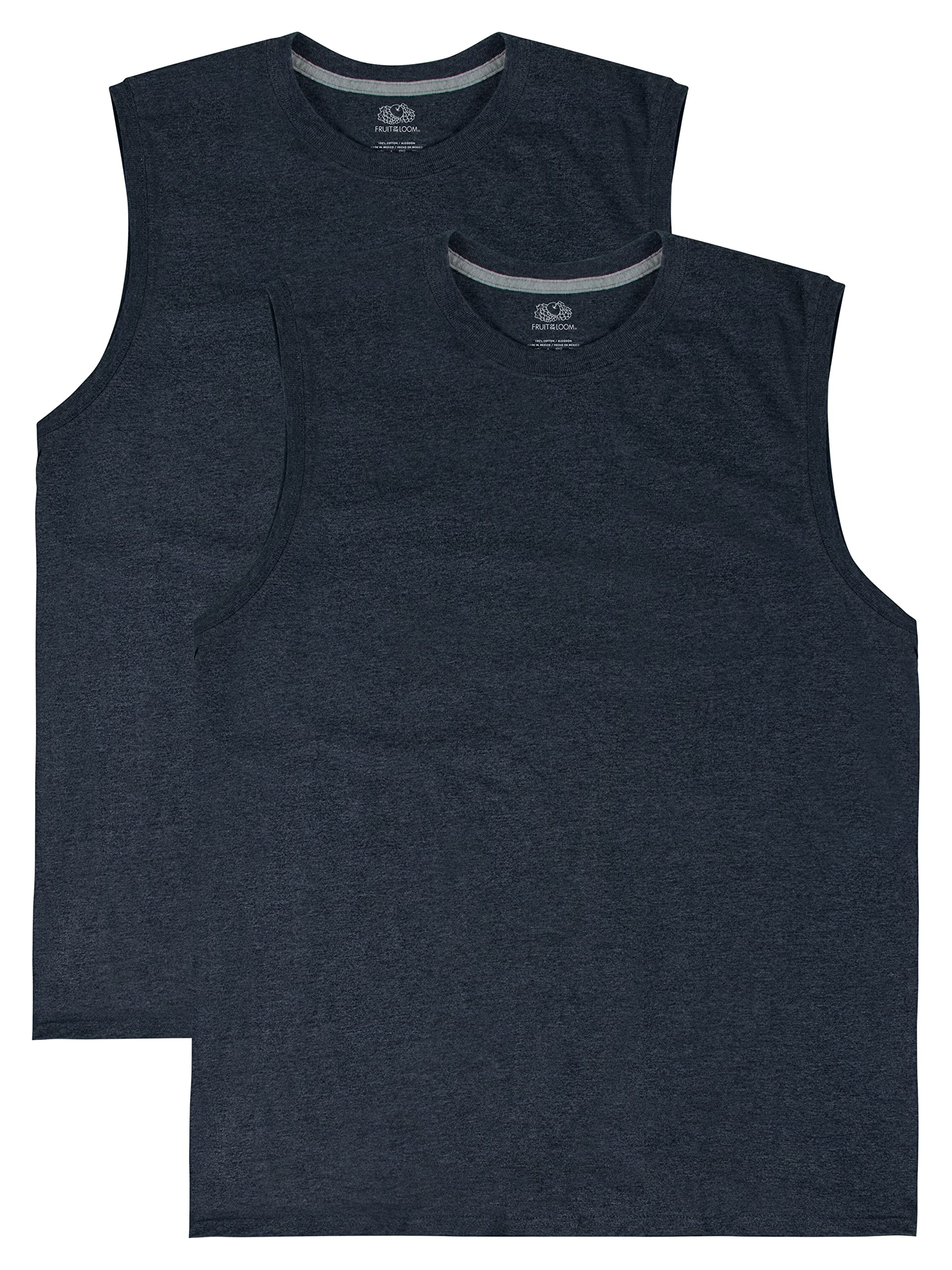 Fruit Of The LoomMen's Eversoft Cotton Sleeveless T Shirts, Breathable & Moisture Wicking with Odor Control, Sizes S-4X