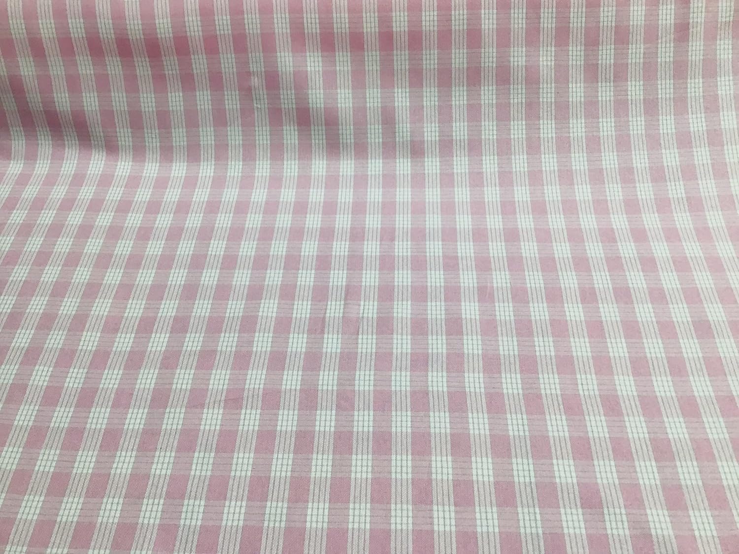 Light Pink Palaka Woven Cotton Hawaiian Print Fabric by The Yard