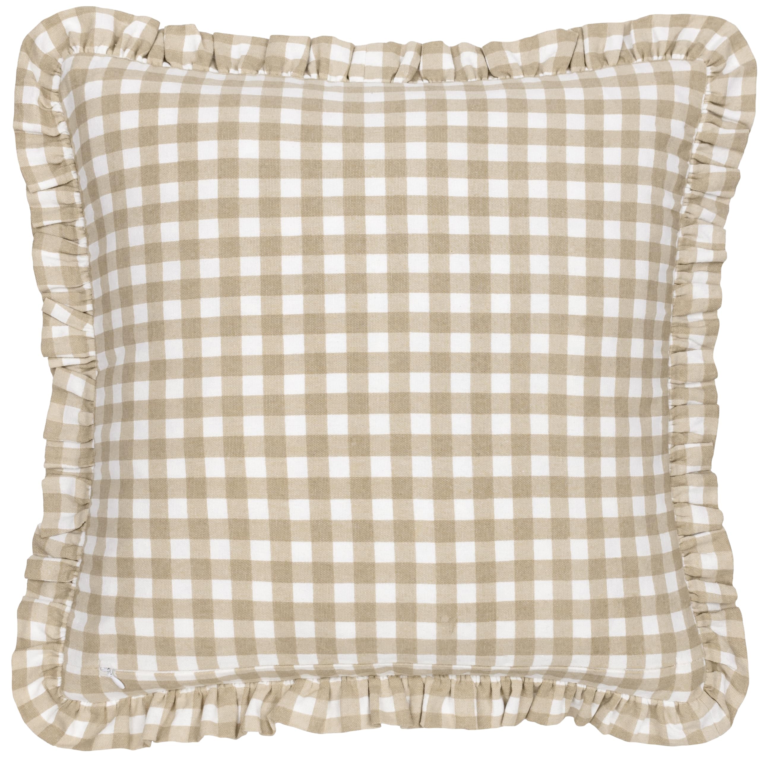 furn. Maude Gingham Cotton Piped Cushion Cover - Image 2