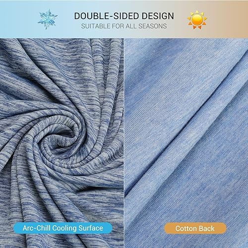 Miniatura 3 de Marchpower Fundas de almohada refrescantes para personas que duermen con calor tamaño King, fundas de almohada japonesas Arc-Chill Cool con doble