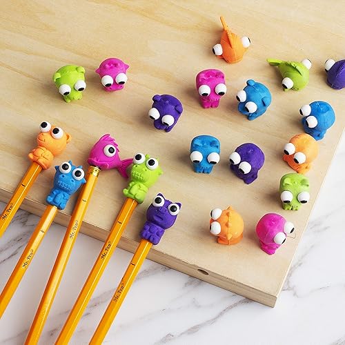 Miniatura 7 de Mr. Pen - Borradores, borradores de gorra, paquete de 20, tapas de goma de borrar animales (los ojos salen), borradores para niños, borradores de