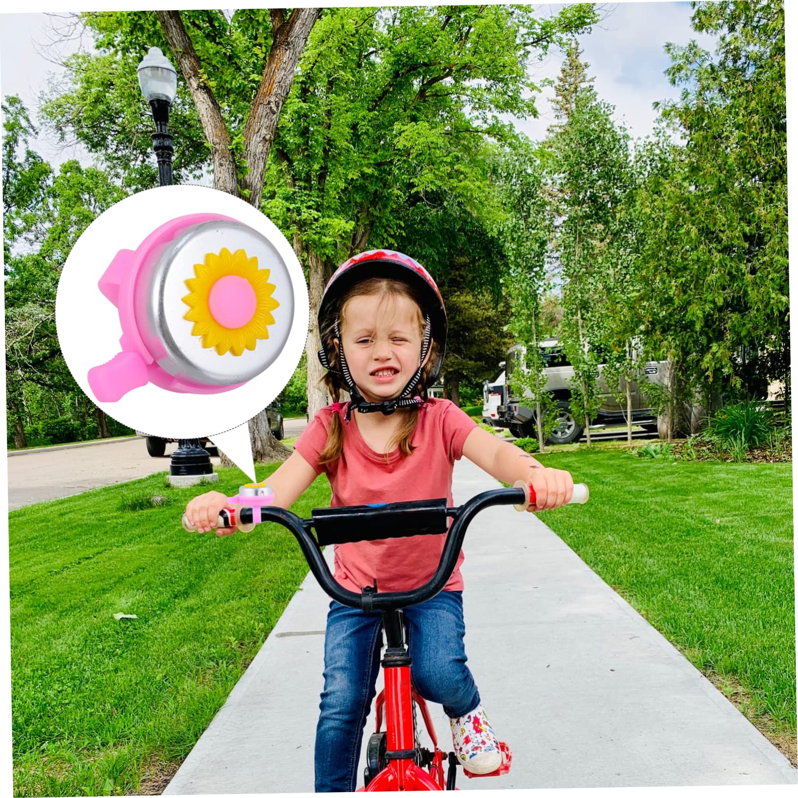 BESTonZON Timbre De Bicicleta para Accesorio Girasol Y Práctico para Scooters Y Bicicletas Infantiles