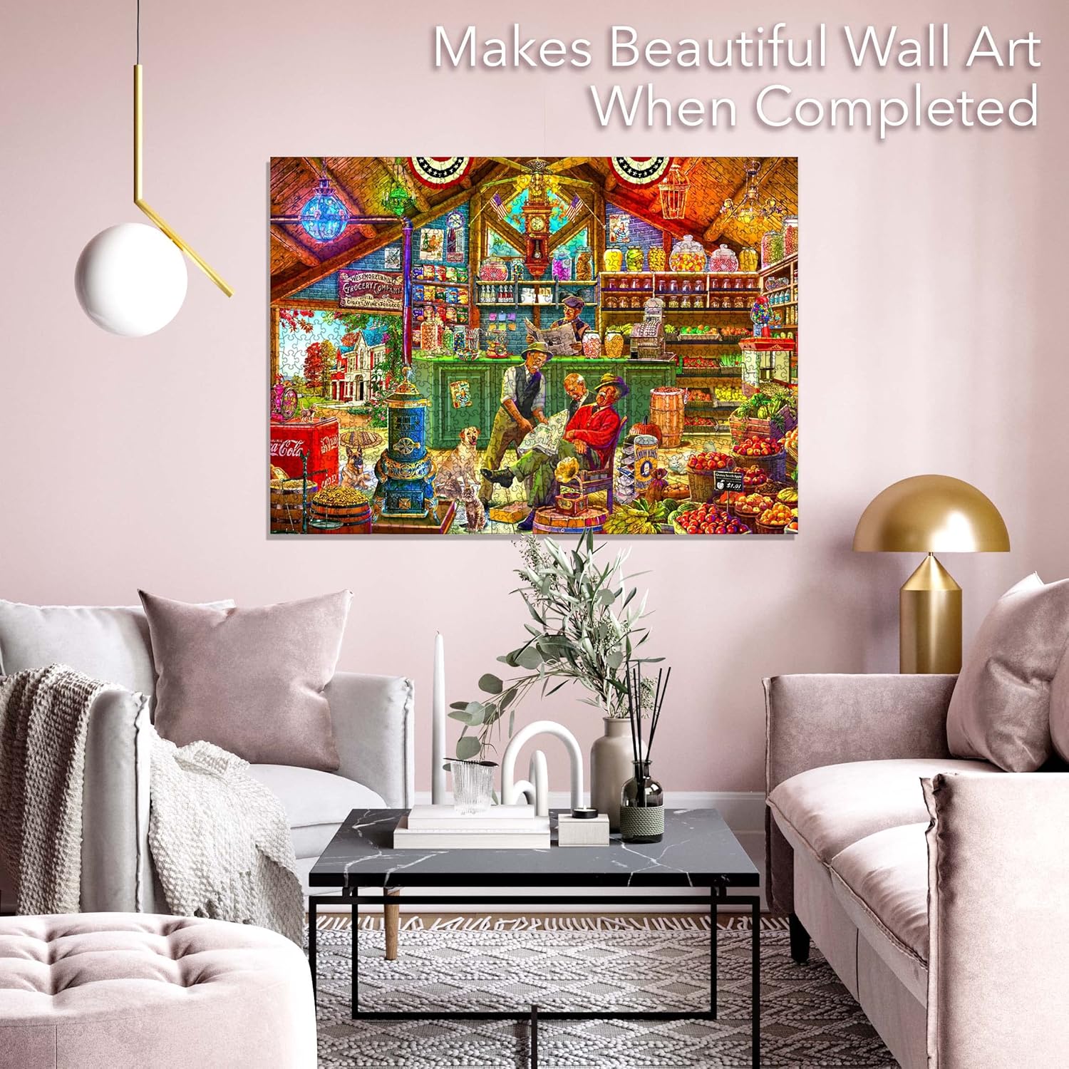 Brain Tree - Fruit and Candy 1000 Piece Puzzle for Adults - Unique Puzzles for Adults 1000 Pieces and up with Droplet Technology for Anti Glare & Soft Touch - 27.5”Lx19.5”W