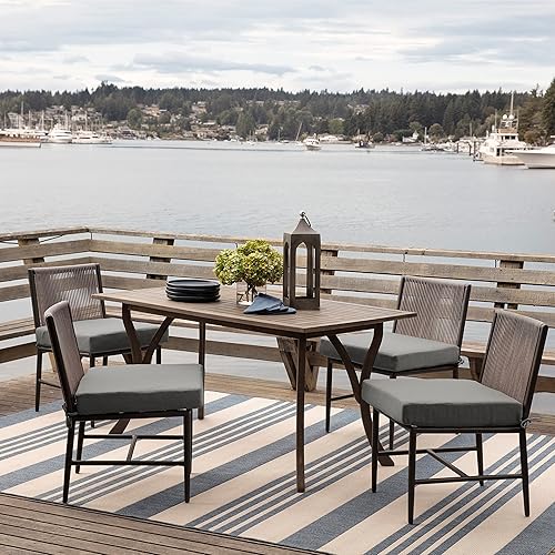 Miniatura 4 de Arden Oceantex - Cojín para asiento de exterior, 21 x 21, color gris guijarro