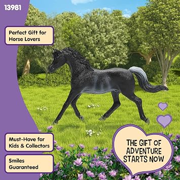 Schleich Horse Club - Rabicano Arabian Stallion Figurine - Pony Figures for Girls and Boys - Toys for Kids Ages 5+