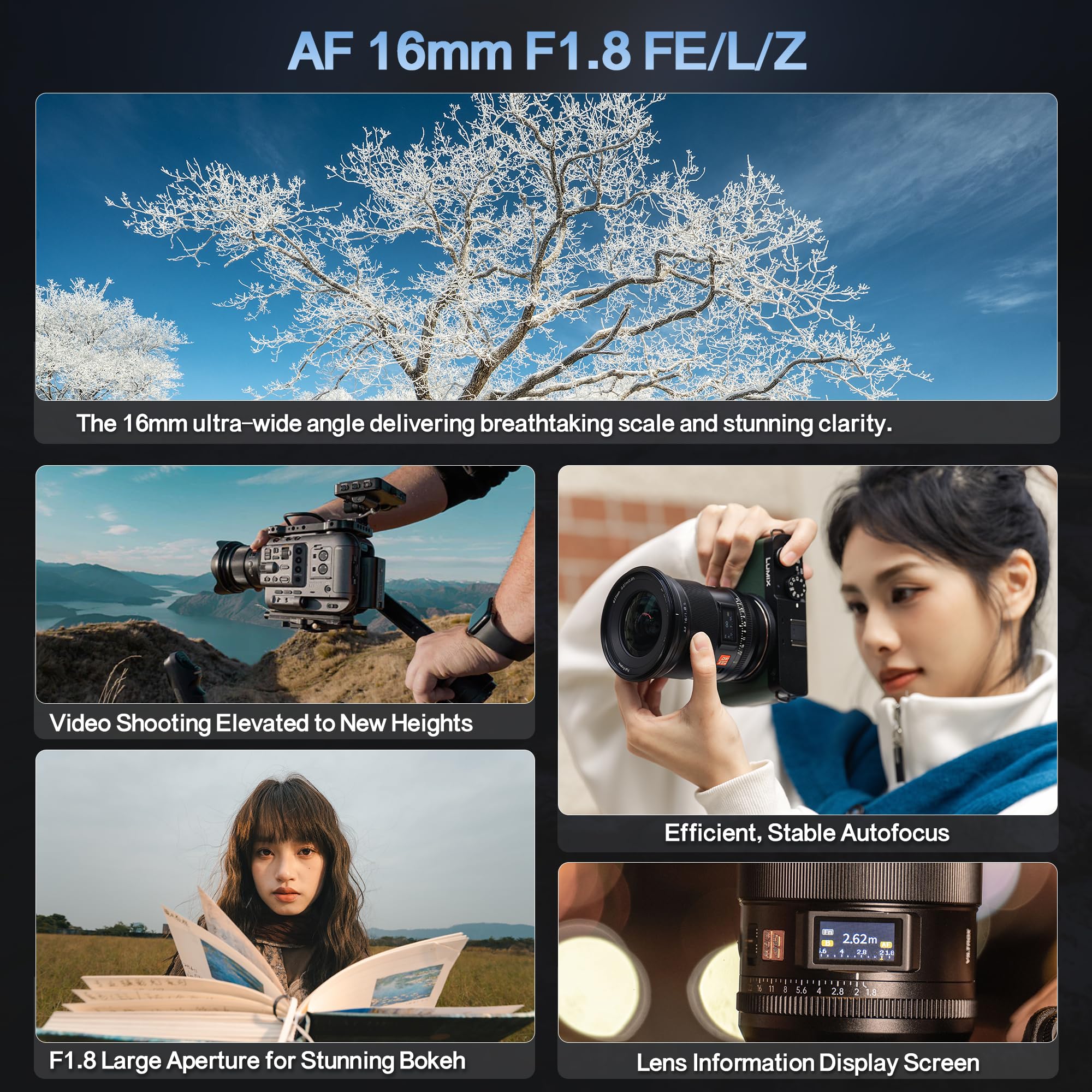 VILTROX AF Objectif 16 mm F1.8 plein cadre monture L grand angle