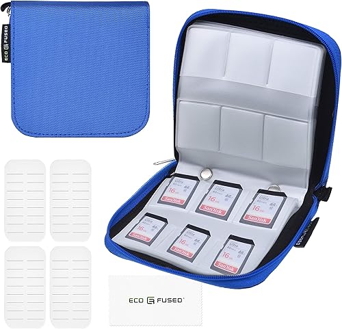 Miniatura 10 de Eco-Fused Funda para tarjetas de memoria  Se adapta a hasta 44 unidades SD, SDHC, Micro SD, Mini SD y 4X CF. Soporte con 44 ranuras (8 páginas)