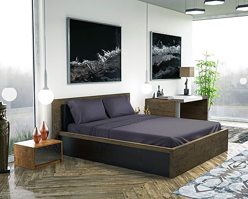 Miniatura 8 de BAMPURE - Juego de sábanas de 100 % viscosa de bambú, refrescantes, suaves, bolsillo profundo de hasta 16 pulgadas, 1 sábana encimera, 1 sábana