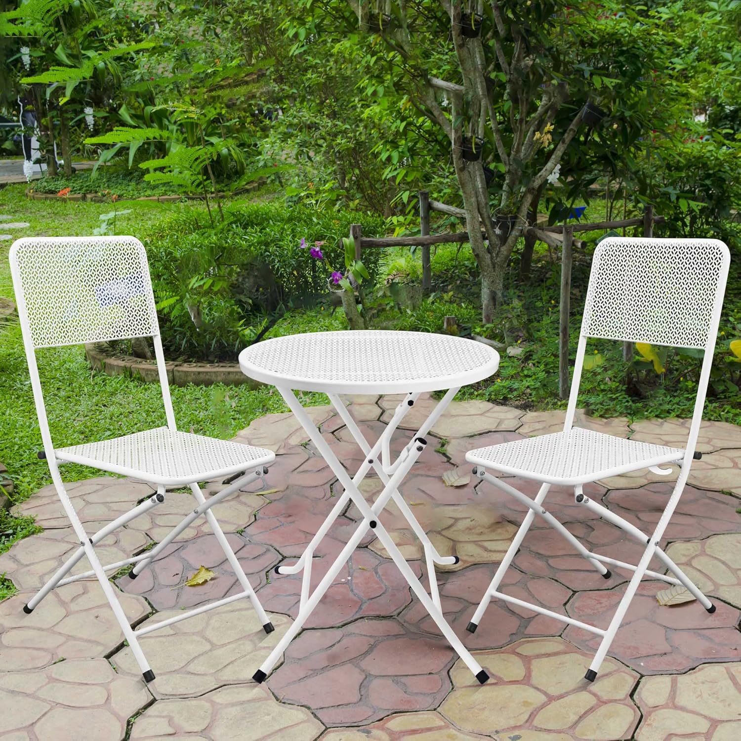 Evedy Dining 3Piece Foldable Table and Chairs,Premium