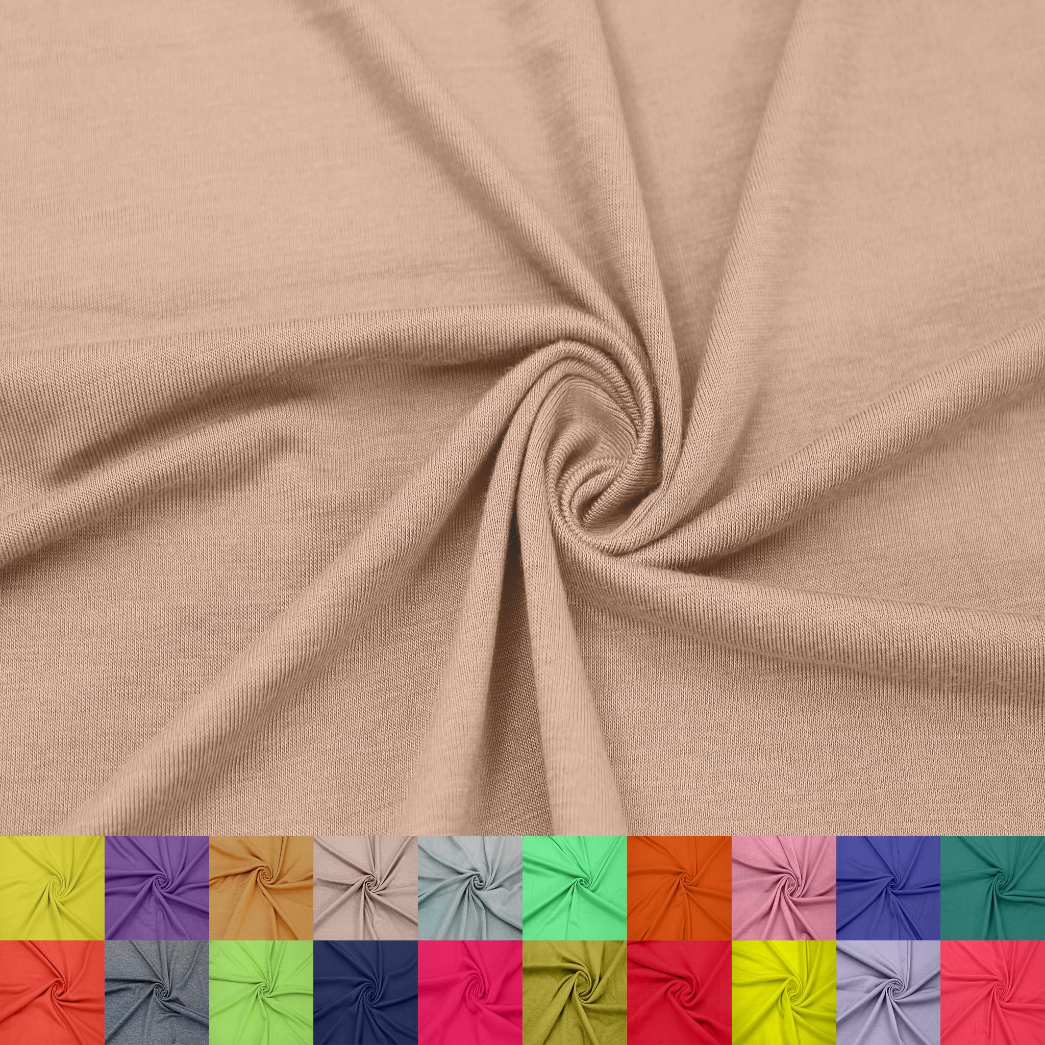 60" Wide Rayon Spandex Jersey Knit Fabric by The Yard - 4-Way Stretch, 200GSM, Medium Weight -Soft & Breathable - Apparel, Accessories, Maternity & Decorations — view 36