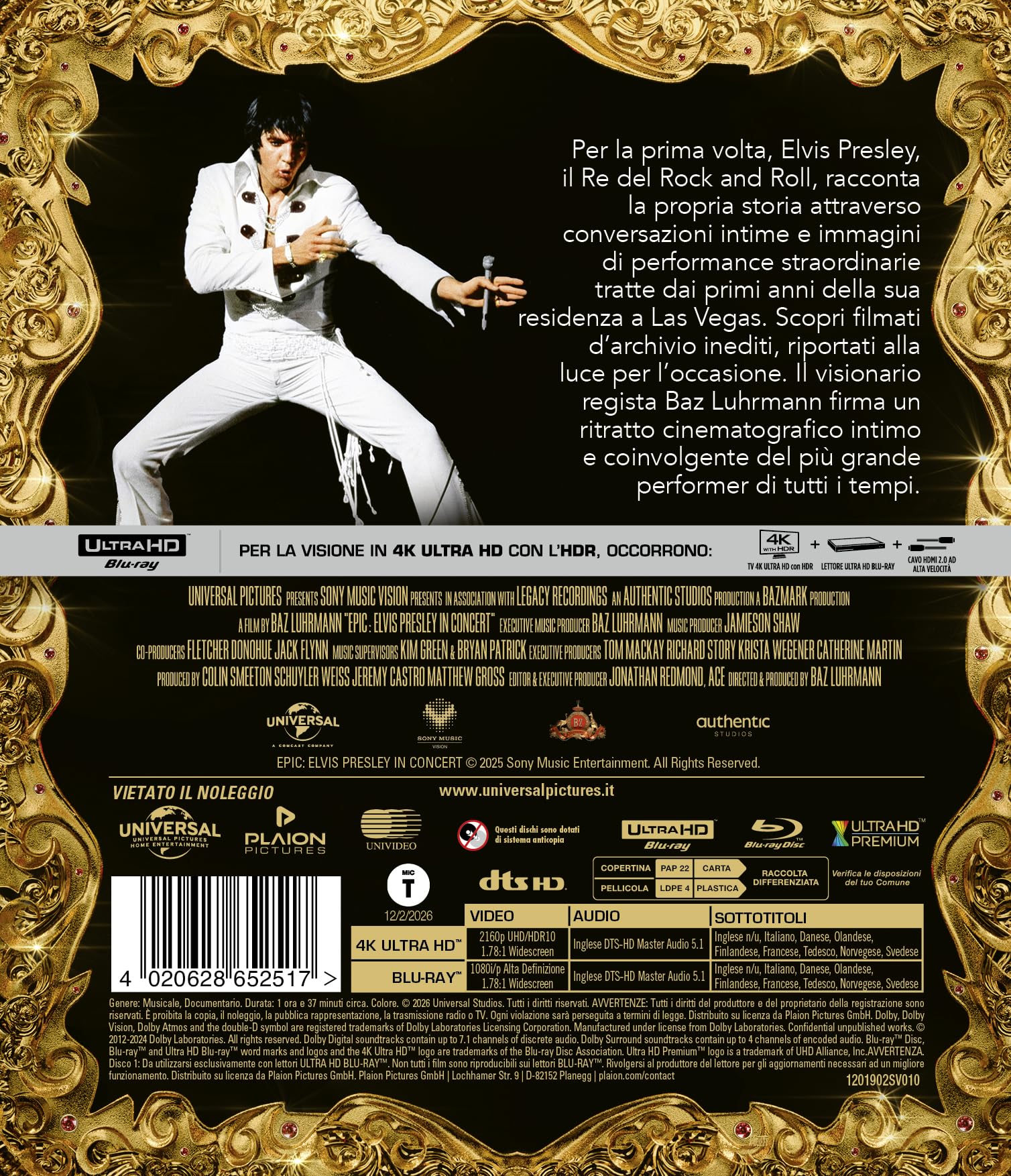 Epic: Elvis In Concert (4K UHD