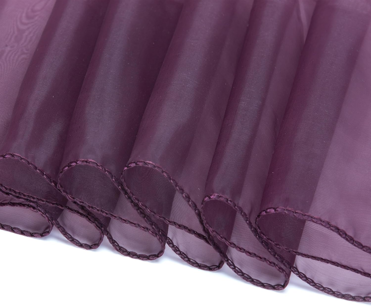MDS 15 Pack Organza Table Runner 12 x 108 inch Long Premium Table Runners for Wedding Party, Events Decoration, Banquets Decorations, Bright and Smooth Silk Fabric Party Table Runner- Plum