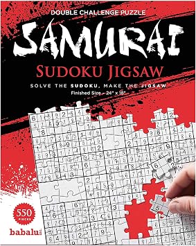 Dual Challenge Sudoku Crossword Jigsaw Puzzle - 550 Piece 2-in-1 Puzzle Game for Adults Families