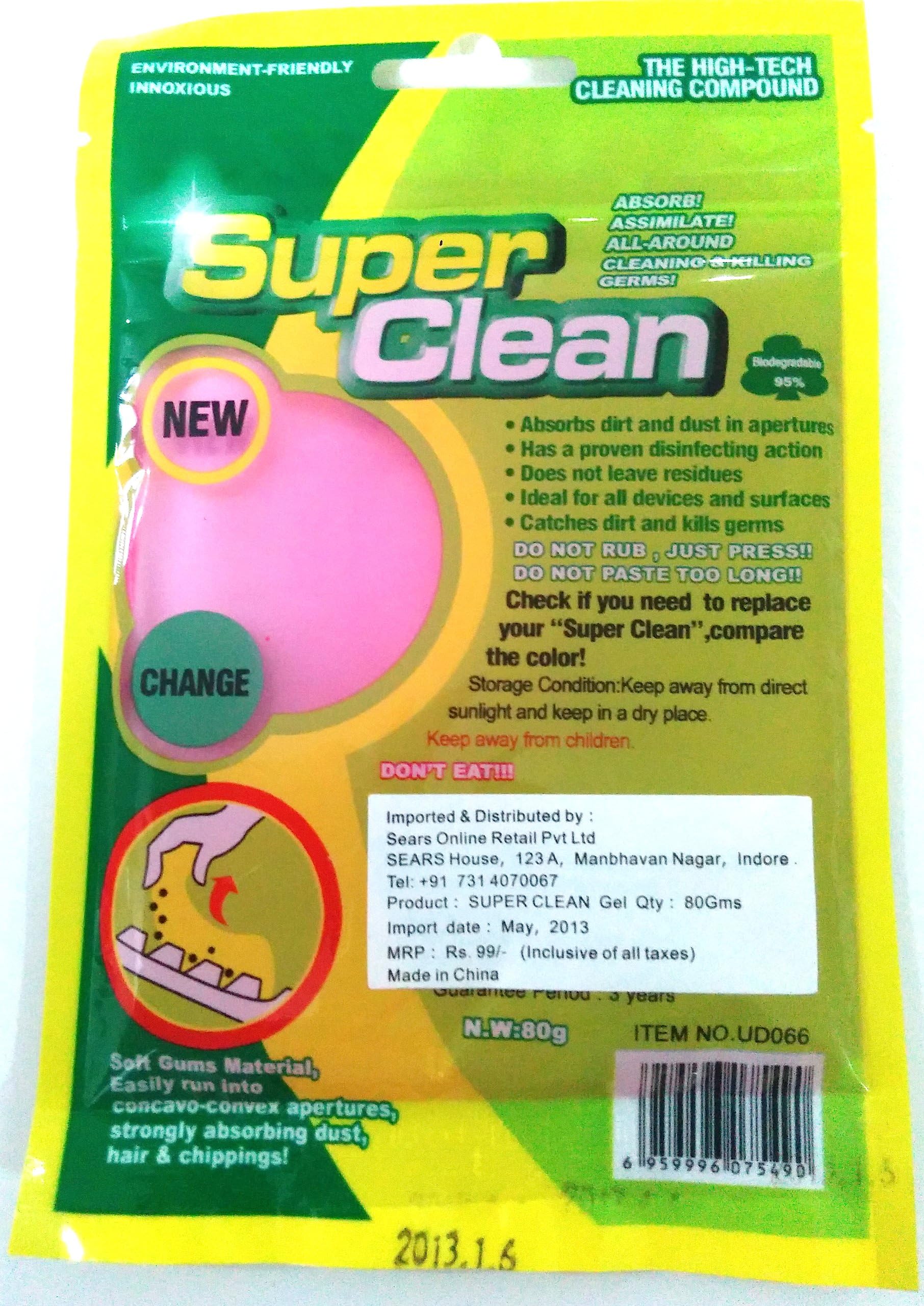 Cables Kart Clean High Tech Cleaning Gel Compound Catches Dirt and Kills Germs