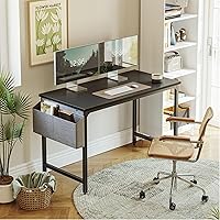 Vista 26 de CubiCubi Escritorio para computadora, escritorio pequeño de oficina en casa de 40 pulgadas, mesa de PC de estilo moderno y simple para el hogar