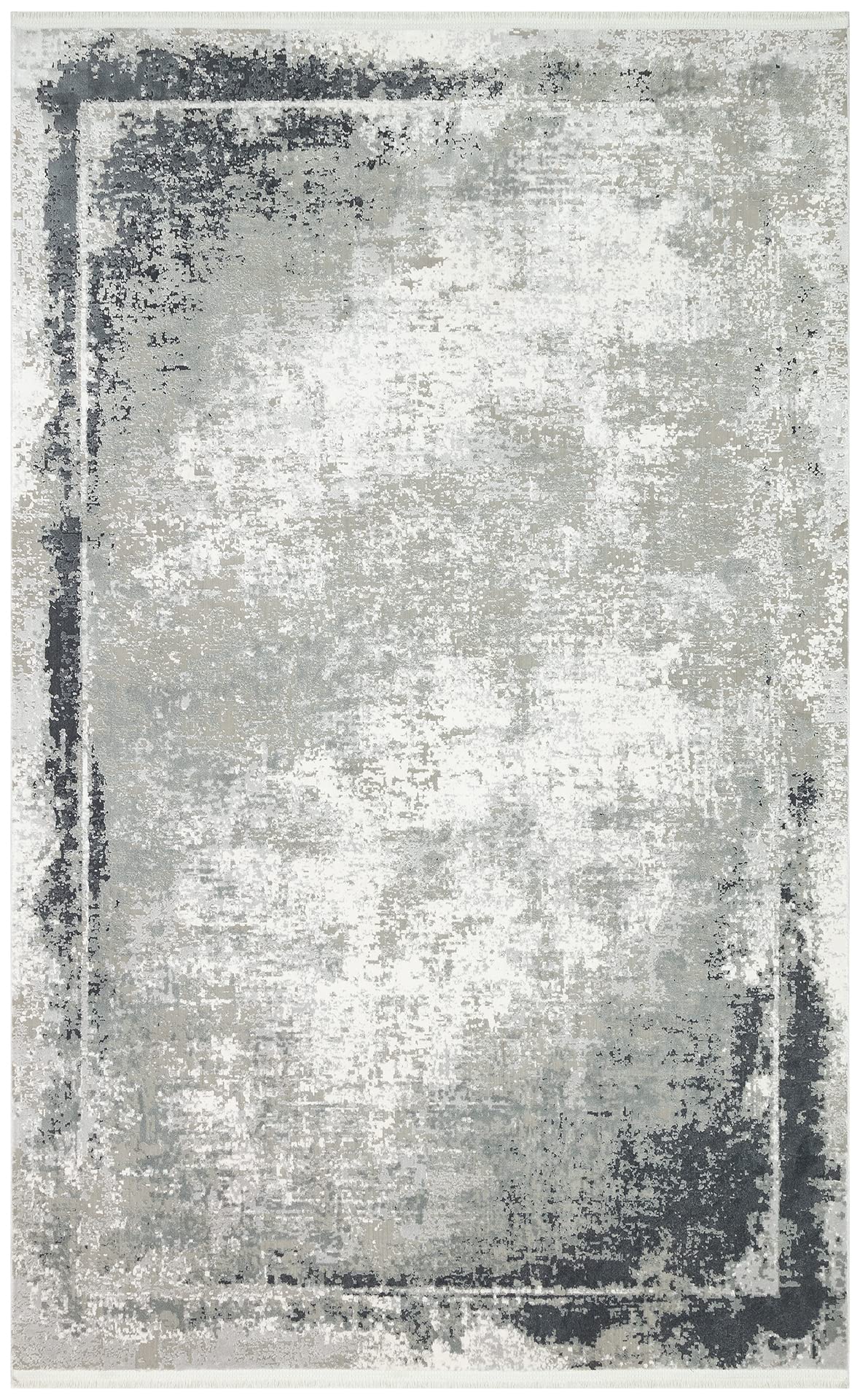 Tapis Verona 17 Gris/Noir 80 x 300 cm long passage pour couloir et entrée