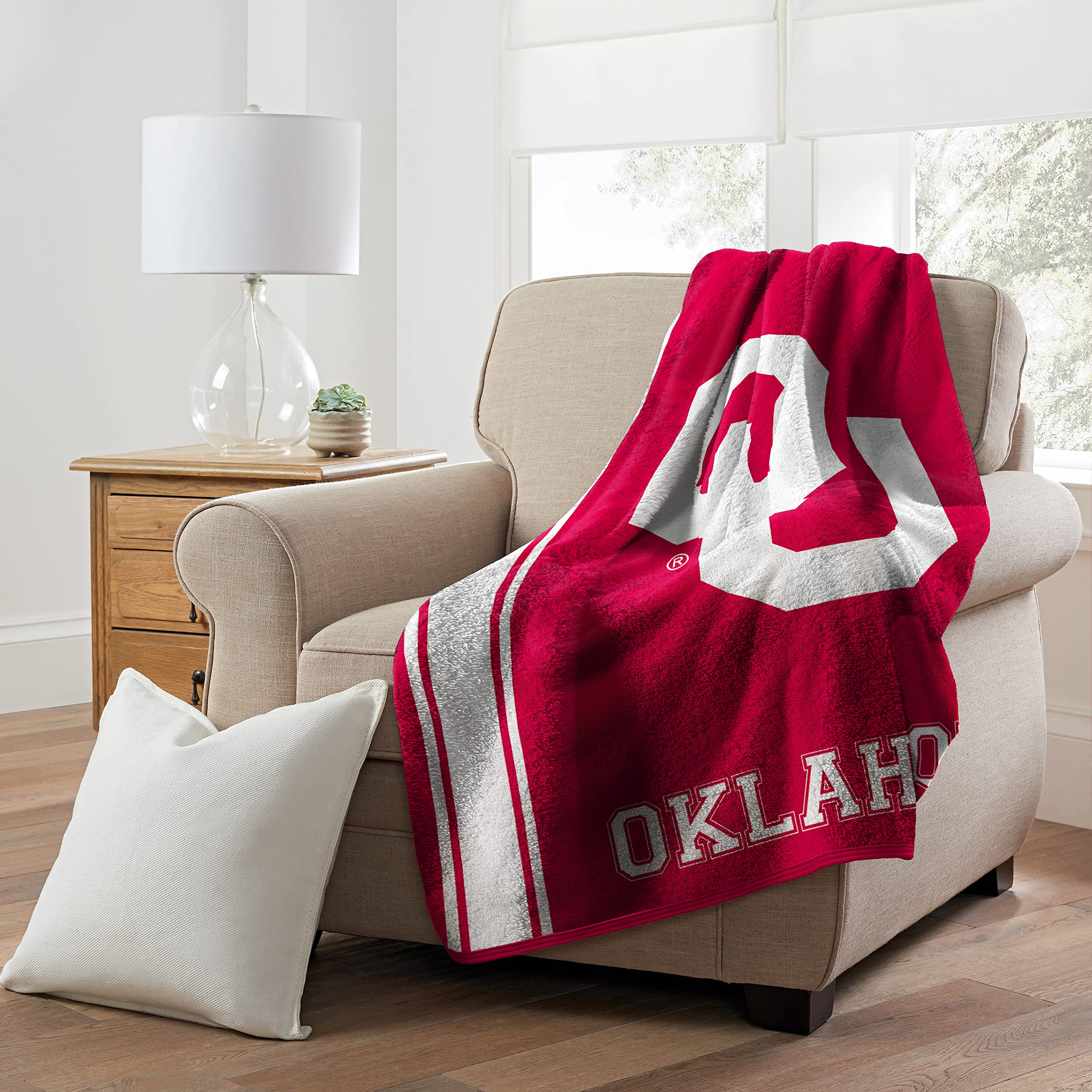 NORTHWEST NCAA Oklahoma Sooners Sherpa Throw Blanket