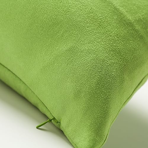 Miniatura 2 de Aiking Home - Funda de almohada de gamuza sintética de lujo con cremallera oculta, 20 x 54 pulgadas, color lima