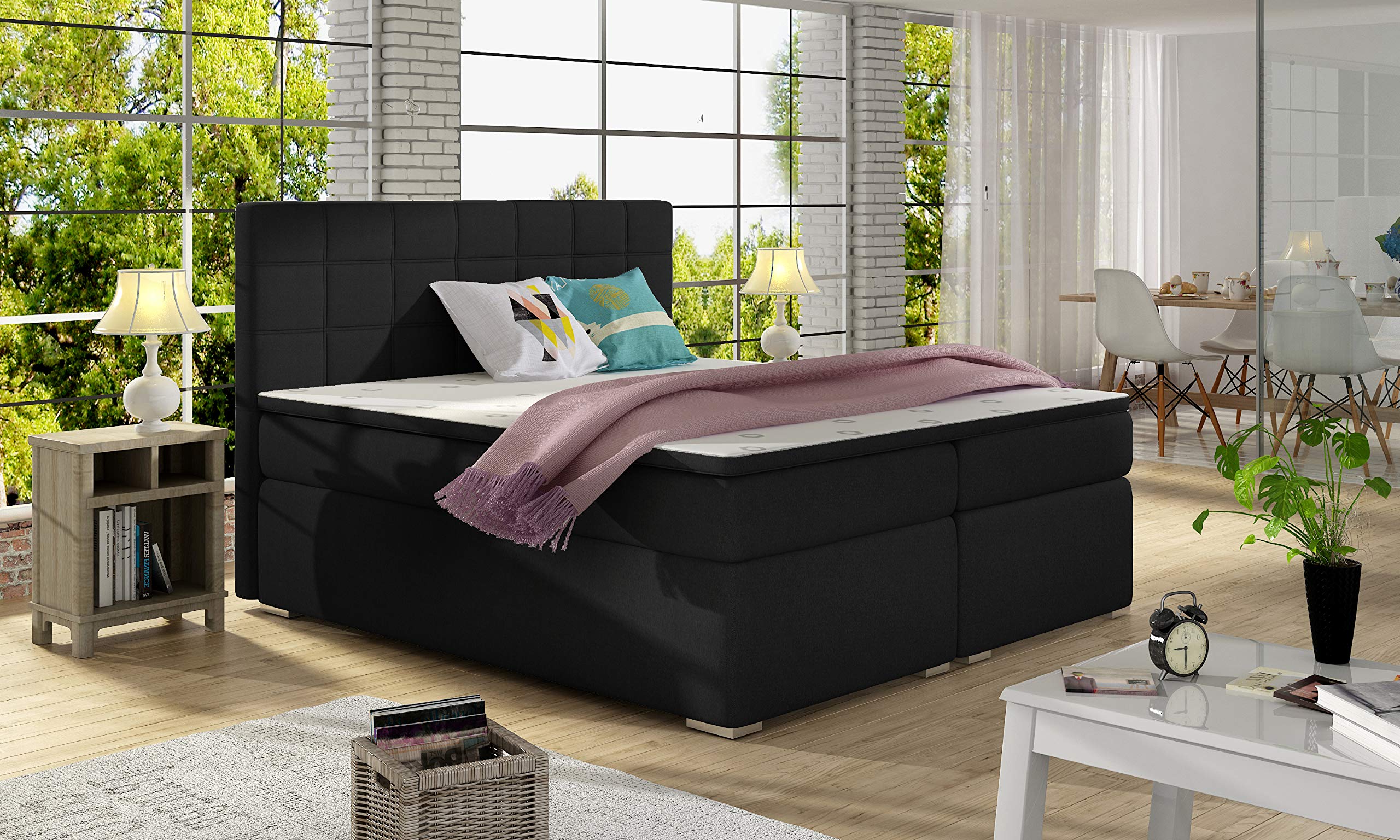 Letto a molle Alice Bonell con topper 180 x 200 cm Sawana 14