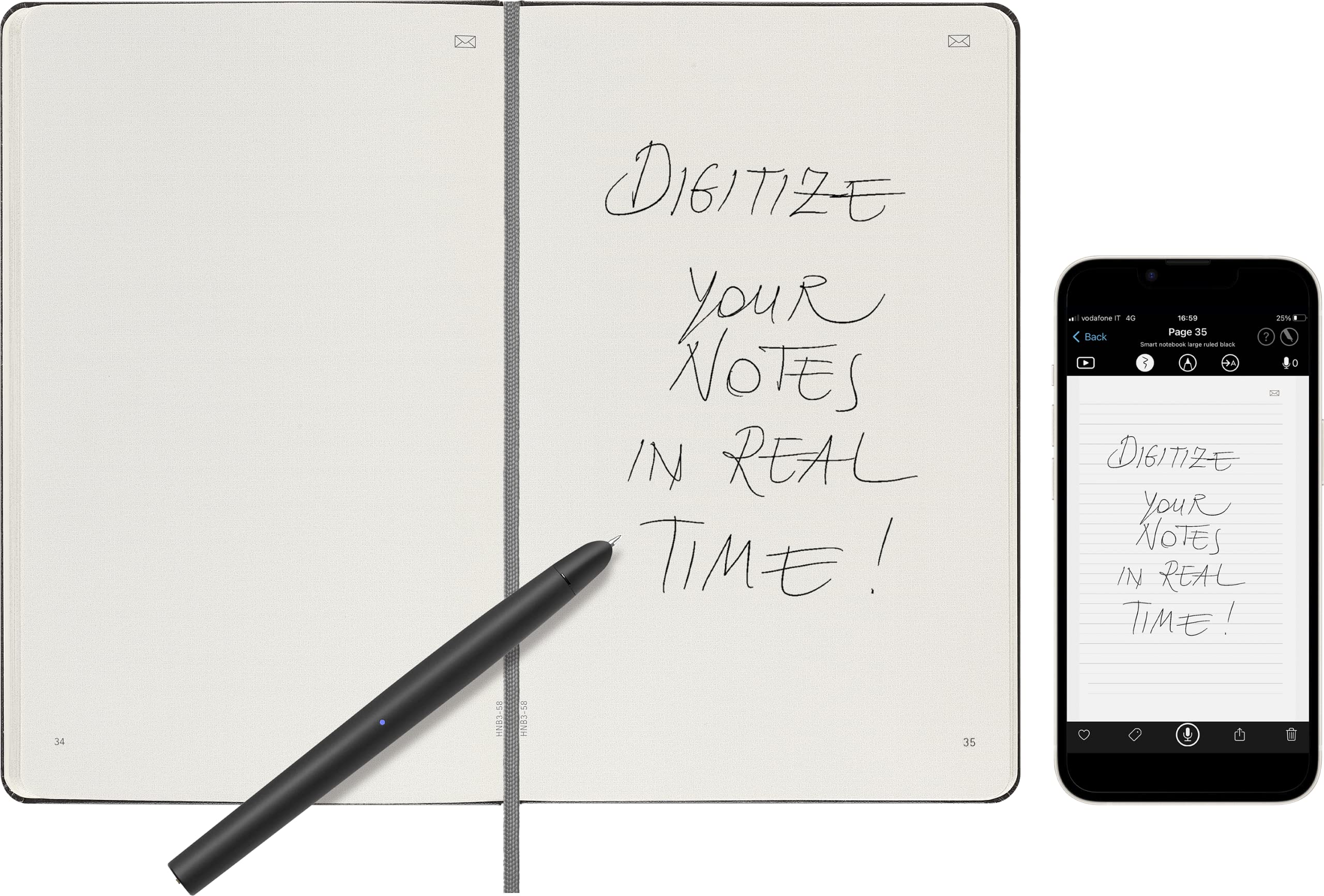 Moleskine Smart Notebook, Smart Writing System, Smart Notebook With Hard Cover, Blank Pages and Elastic Closure - Image 4