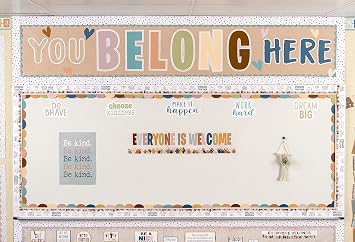 Teacher Created Resources Everyone is Welcome Painted Dots Straight Rolled Border Trim (TCR8912)