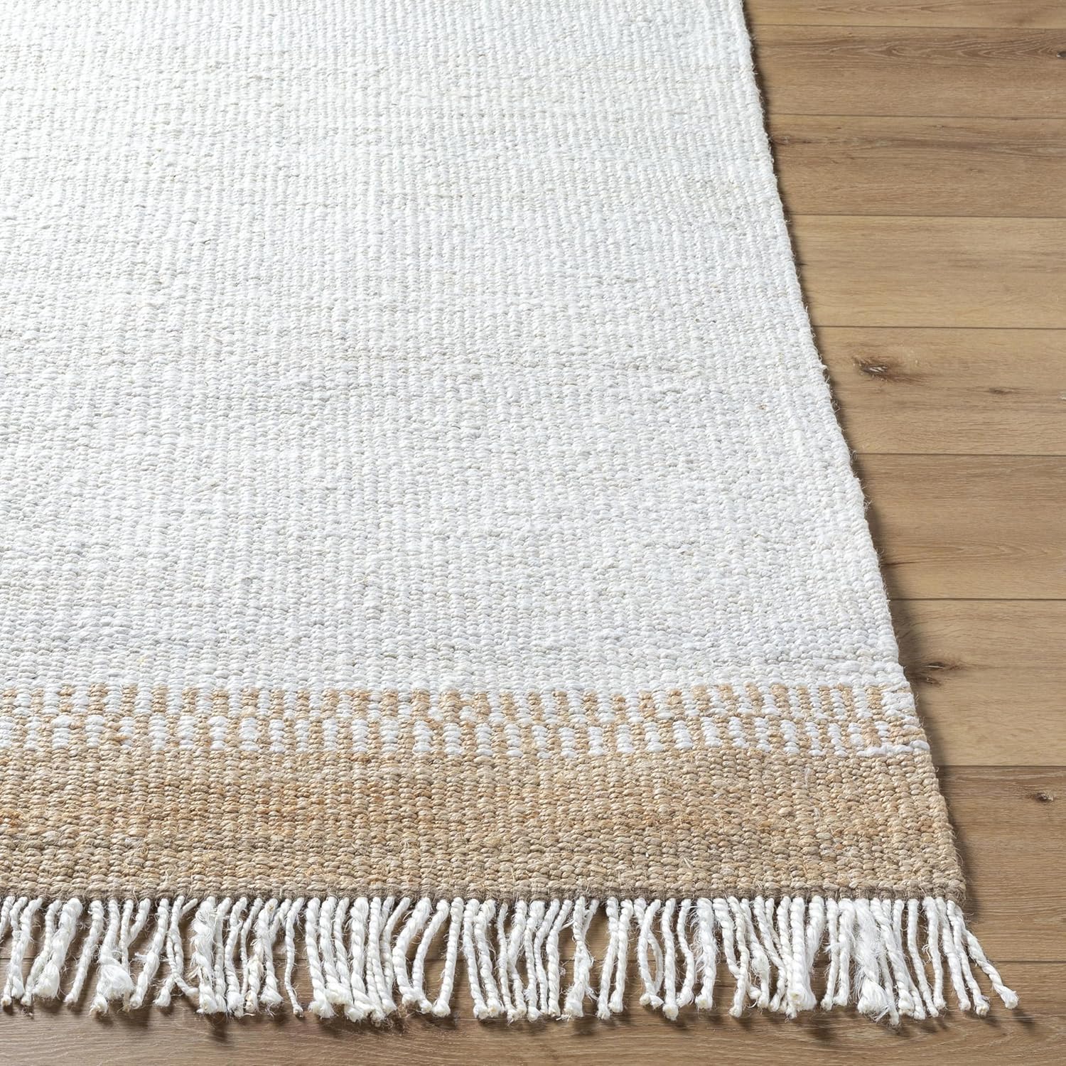 Livabliss x Becki Owens Kamey Farmhouse Fringe Area Rug, 2' x 3', Ivory/Tan