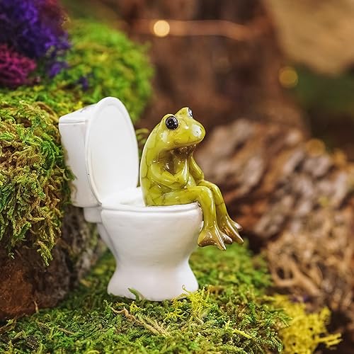 Miniatura 4 de Top Collection The Thinker Frog - Mini figura coleccionable de baño de 2.5 pulgadas