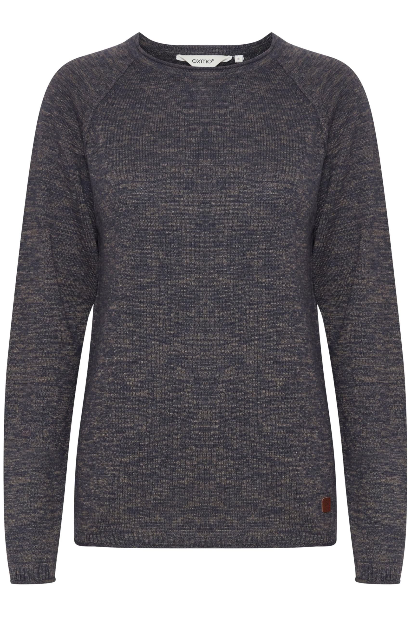 OXMO Daniela Damen Strickpullover Feinstrick Pullover mit Rundhalsausschnitt