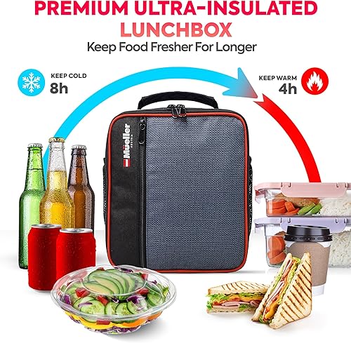 Miniatura 2 de MÜELLERHOME Bolsa de almuerzo LXS-135b pequeña Gris