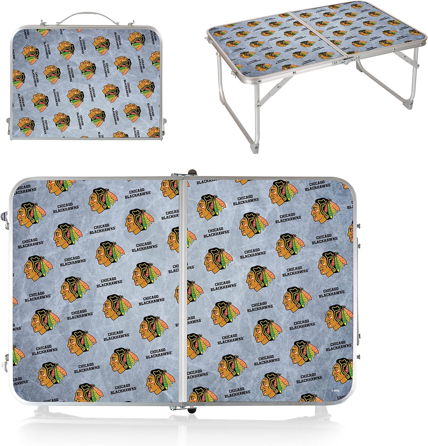 PICNIC TIME NHL Unisex-Adult NHL Concert Mini Portable Table, Small Folding Table, Mini Picnic Table