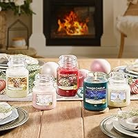 Vista 5 de Yankee Candle Vela perfumada Vela en tarro grande de flurries de azúcar hilada Colección Snow Globe Wonderland Tiempo de combustión: hasta 150