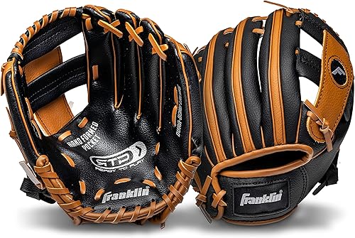 Miniatura 2 de Franklin Sports Guantes de béisbol para niños, guantes de teeball RTP para jóvenes + juego de pelotas, guantes de teeball para niños y niñas, niños