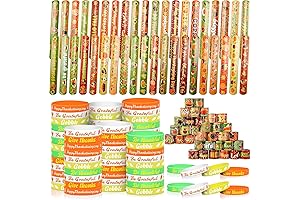 Thanksgiving Slap Bracelets for Kids: 240 Pcs Fun-Filled Party Favors