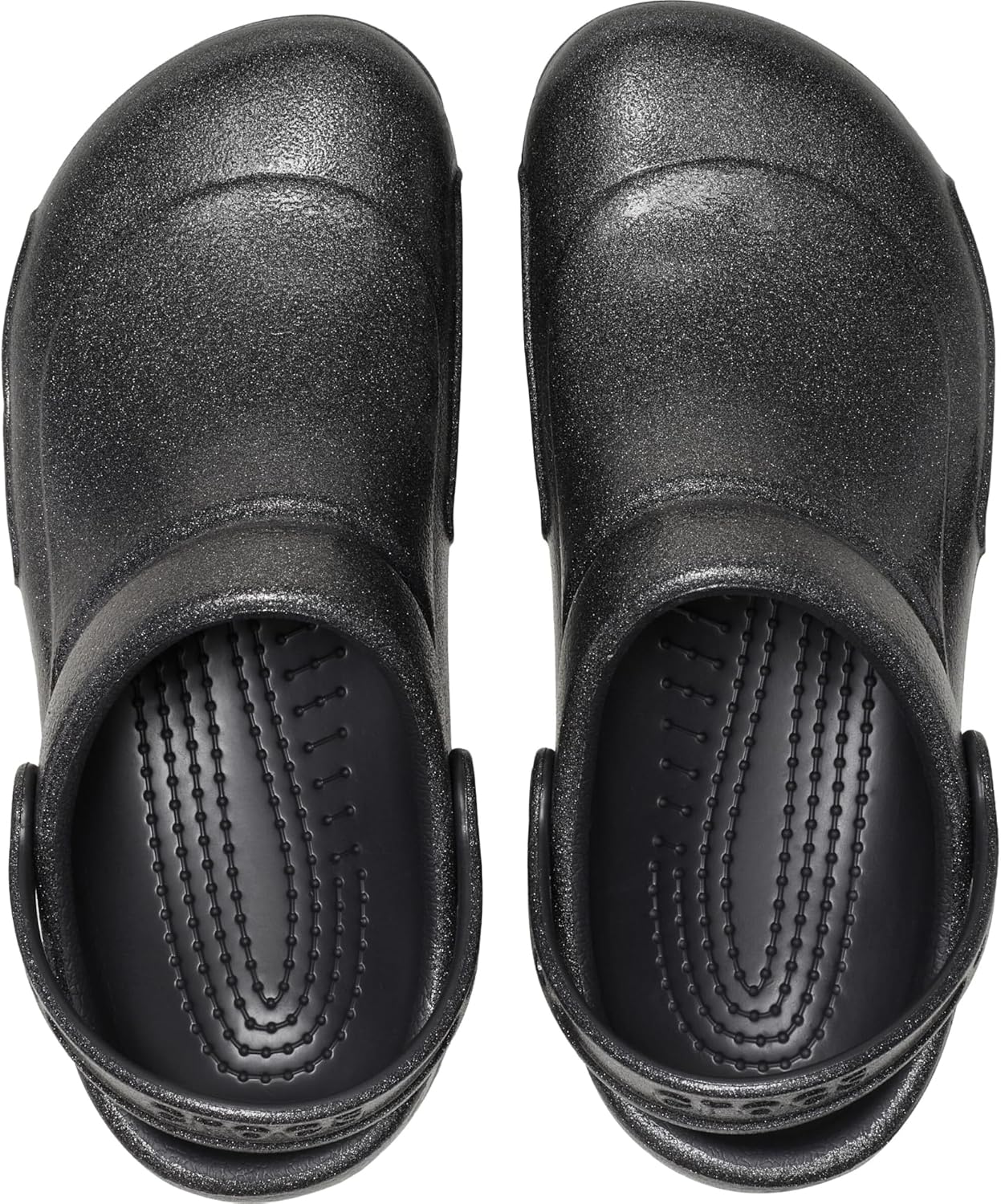 Crocs Unisex-Adult Bistro Graphic Clogs, Slip Resistant Work Shoes, Black Glitter, 11 Women/9 Men
