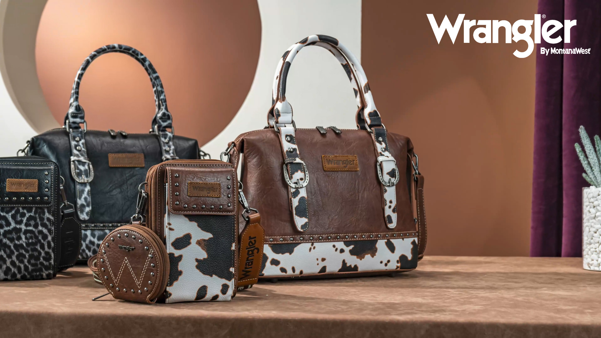 Wrangler Women 6424 Wrangler doctor bag satchel purse two tone barrel satchel handbags main image 1