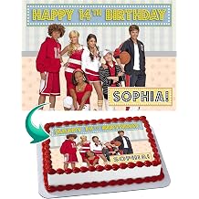 Cakecery High School Musical Edible Cake Image Topper Personalized Birthday Cake Banner 1/4 Sheet
