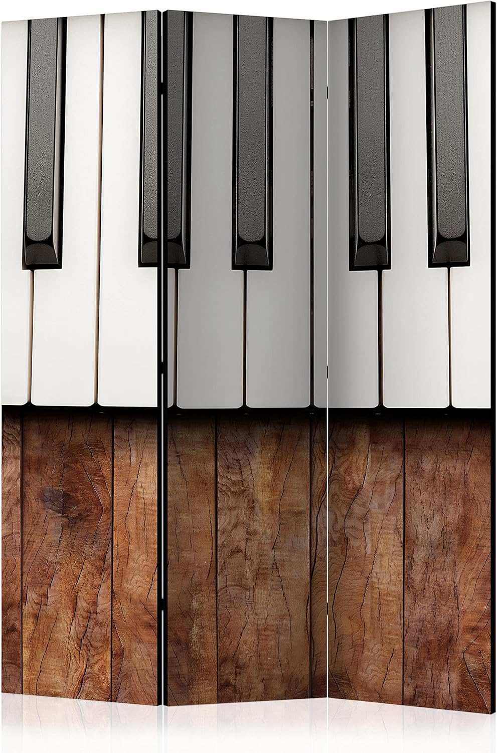 artgeist Acoustic Room Divider Piano 53x68 in - Double-Sided Folding Screen Print on Non-Woven Canvas Acoustic Foam 3 Panel Home Office Design Music Clavier Instrument i-C-0156-z-b