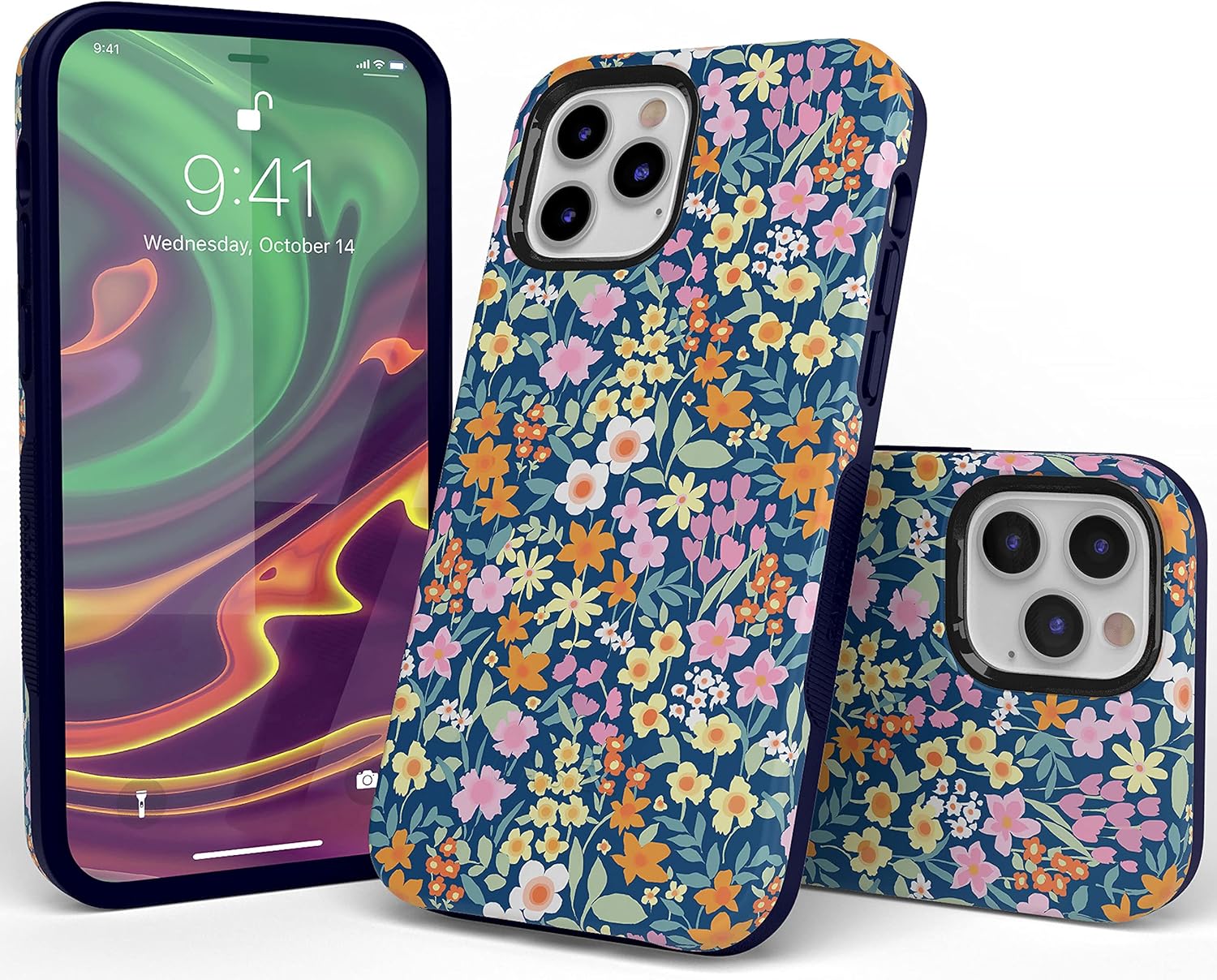 Casely iPhone 13 Pro Max Case | Full Bloom | Navy Floral | Bold Protective Design | Compatible with MagSafe - Image 5