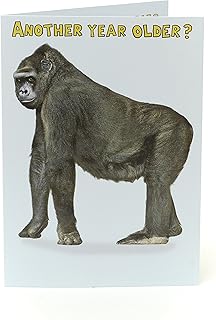 Funny Humorous Monkey Birthday Card - Another Year Older?