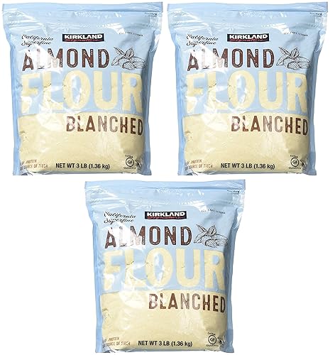 Kirkland Signature Harina de almendra Blanched California Superfina 3 libras Paquete de 3
