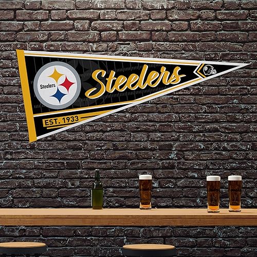 Vista 103 de Rico Industries NFL Football Classic - Banderín de fieltro de 12 x 30 pulgadas para decoración de pared, ideal para el hogar, dormitorio, decoración