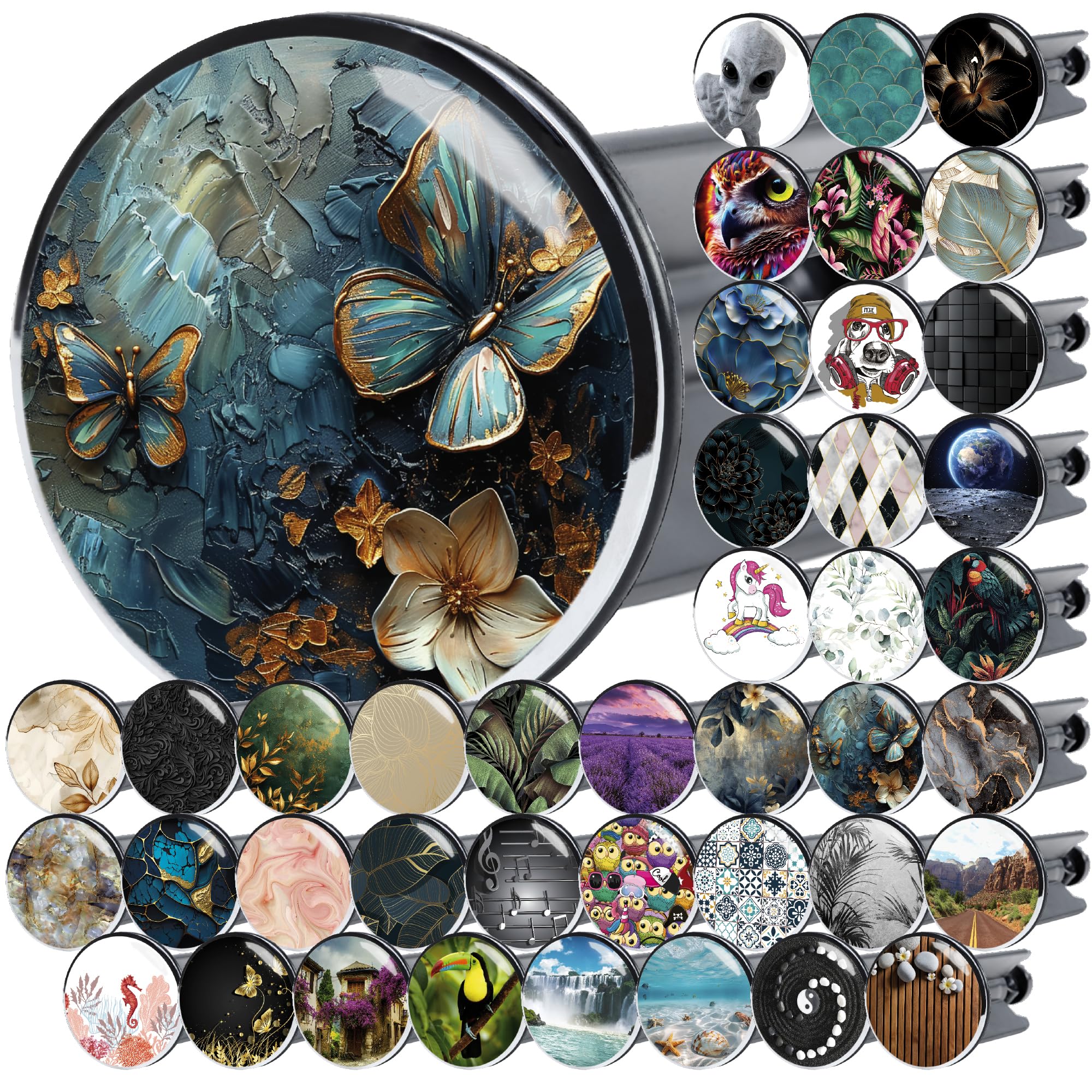 Sanilo Wash Basin Plug, Wide Choice of Beautiful Sink Plugs, Easy to Insert into the Wash Basin (Mariposa)