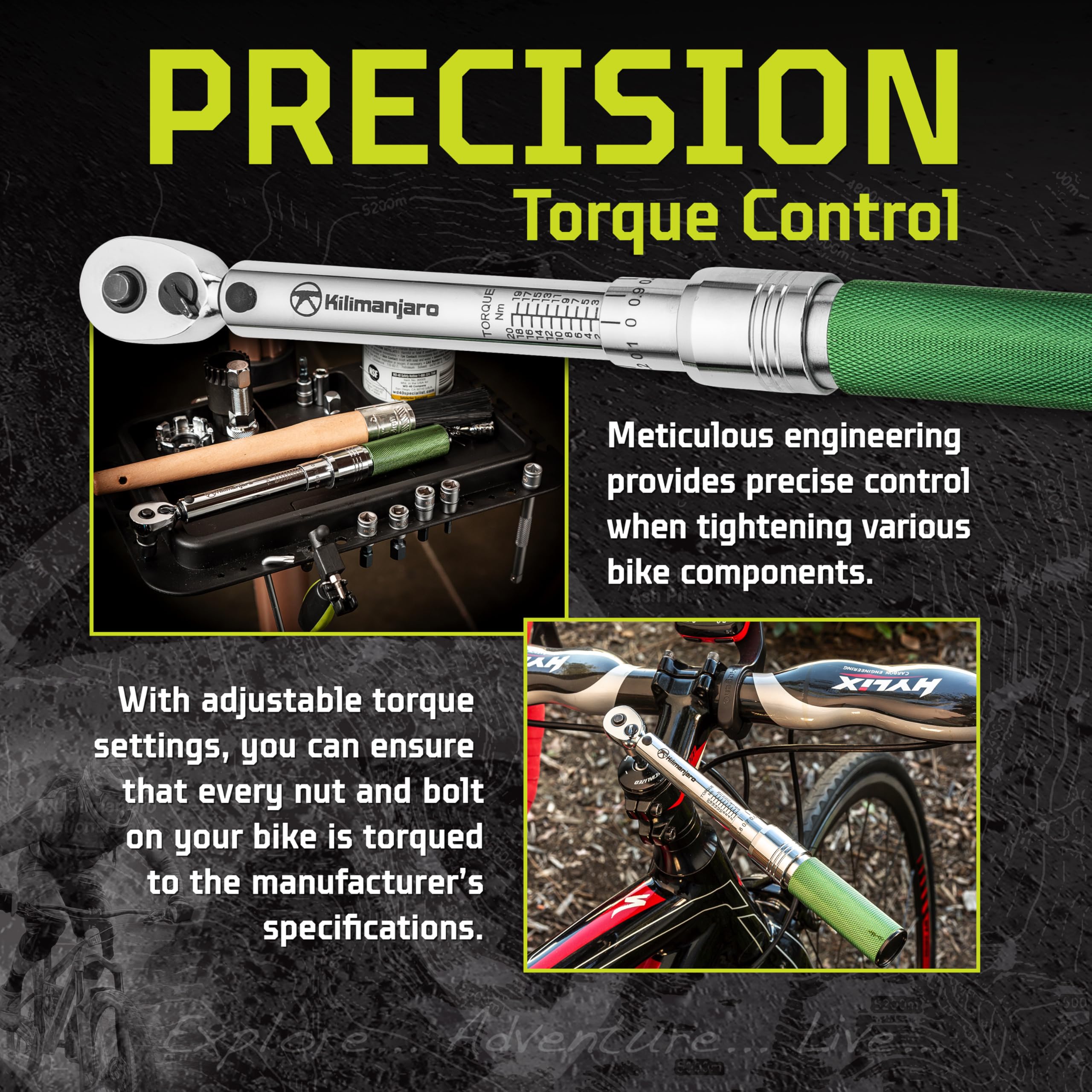 Snapklik.com : Kilimanjaro 1/4-Inch Drive Click Torque Wrench Set 2 To ...