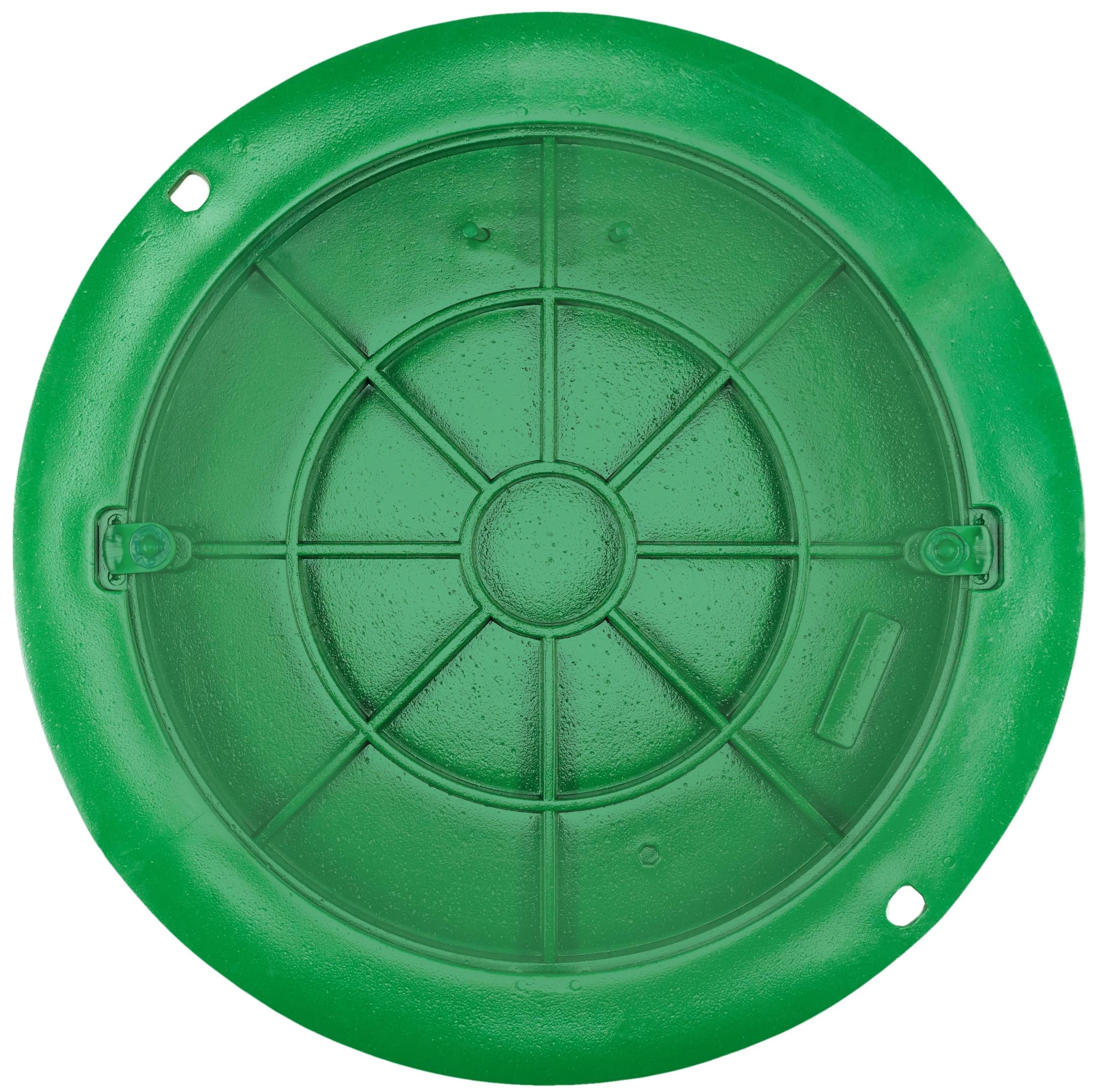 BABYLONPLAST Pokrywa szybowa, pokrywa kanałowa DN600/750, pokrywa z tworzywa sztucznego szybowa A15, z systemem zabezpieczającym - obciążenie do 15 kN, odporne na mróz i wysoką temperaturę (zielone)