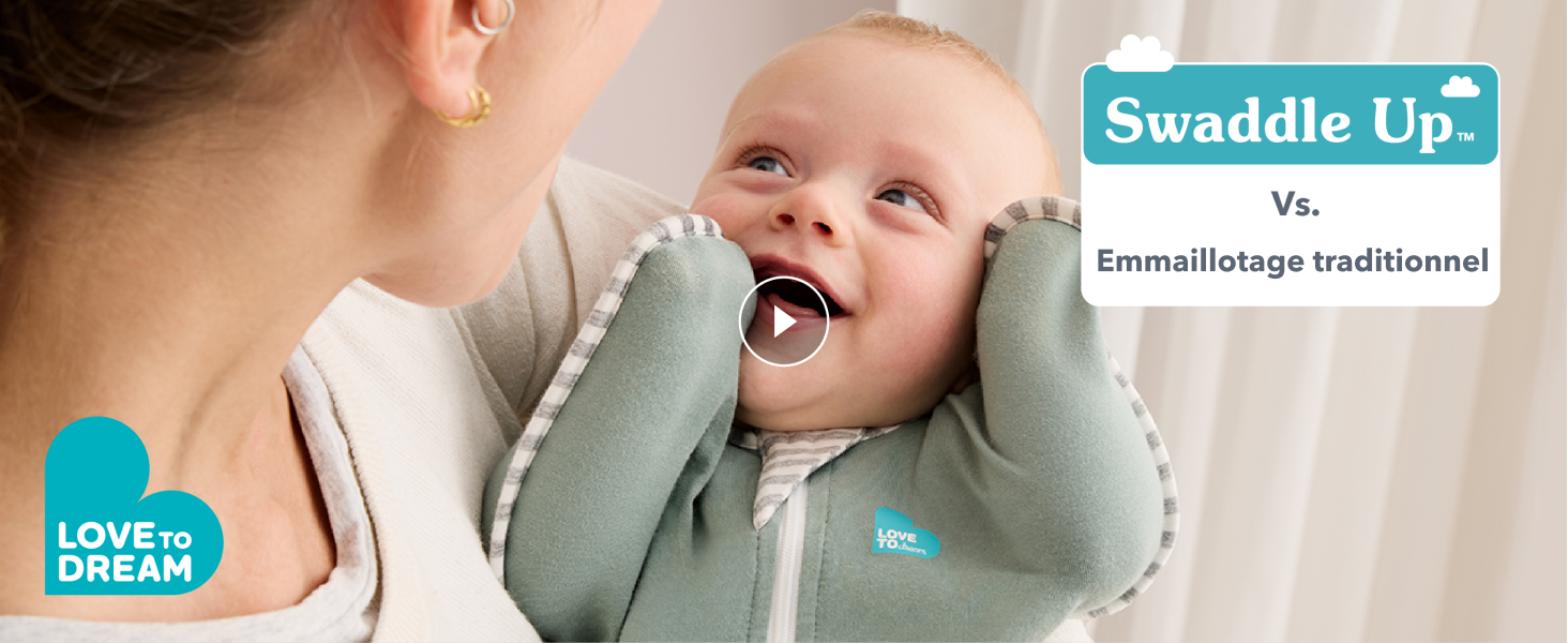 Love To Dream Emmaillotage, Nouveau-né 2,2-3,8 Kg, Blanc Dreamer, Coupe Ajustée Pour Un Bon Sommeil, Température 2,5 Tog (16-20 °C), Lavable En Machine Et Double Fermeture éclair